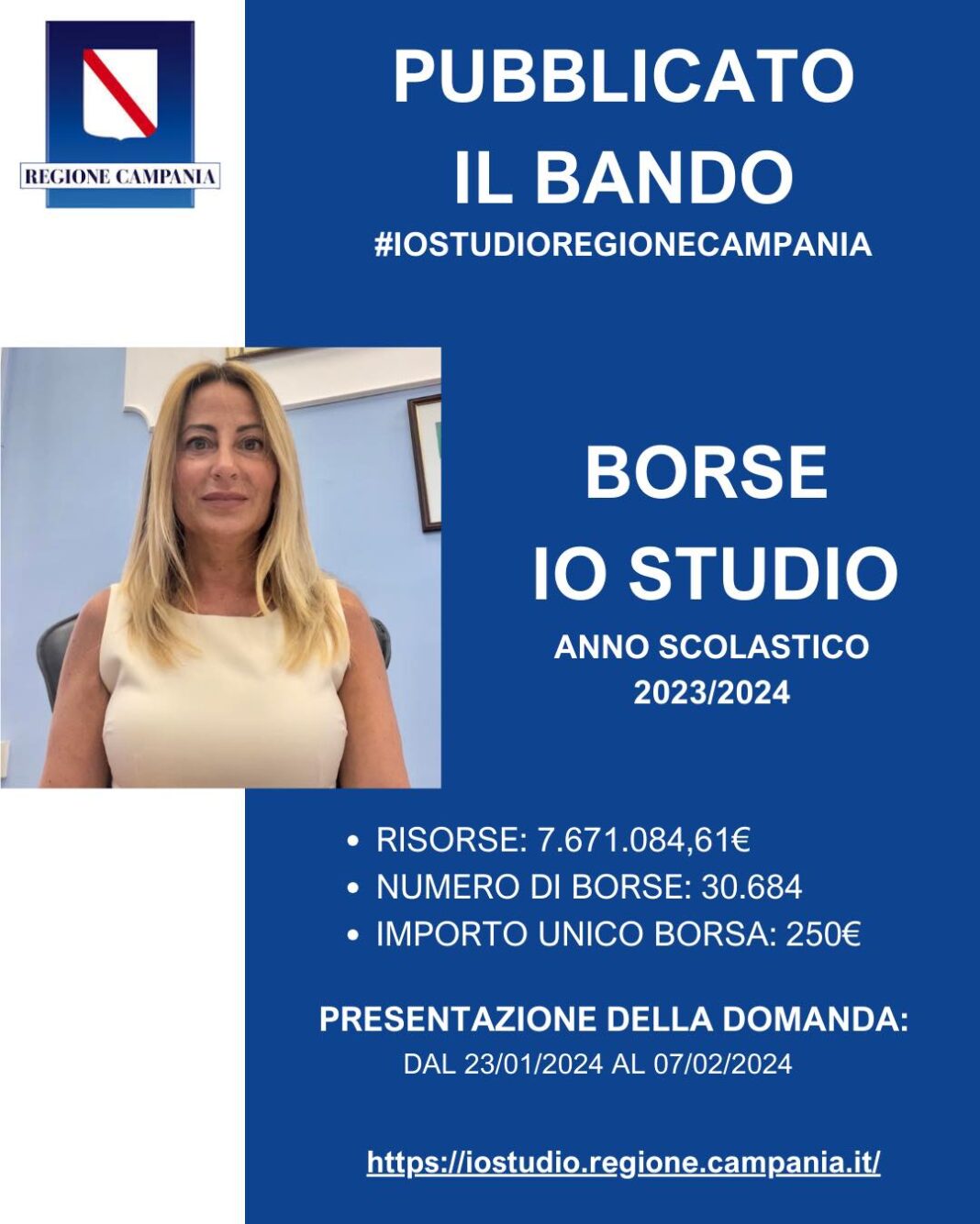 IoStudio, la Regione Campania presenta il bando per le borse di studio