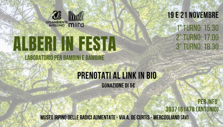 Laboratori per Bambini al Museo M.I.R.A. di Mercogliano per la Festa dell’Albero