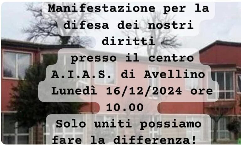 Il Mid alla manifestazione per la difesa dei diritti dei dipendenti e utenti del Centro Aias