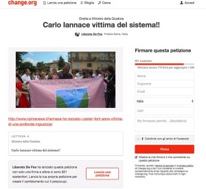 La petizione su Change.org